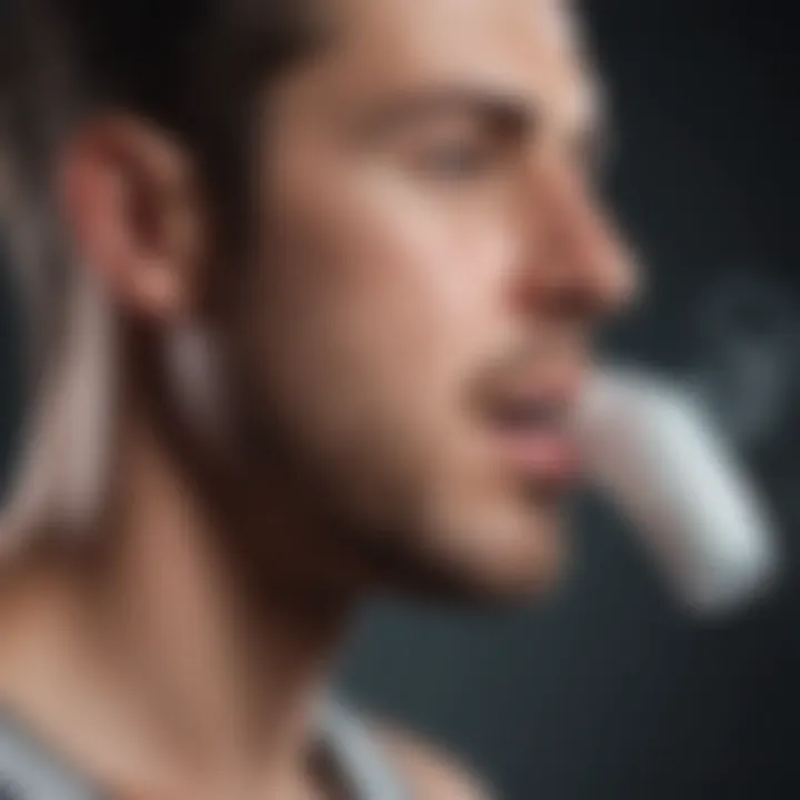Steam inhalation for throat phlegm relief