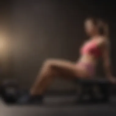 Demonstration of a seated leg lift targeting lower abdominal muscles