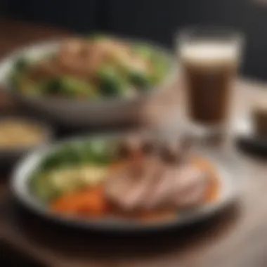 Illustration of a balanced meal plan emphasizing nutritional choices.