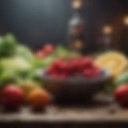 Fresh fruits and vegetables for a healthy diet