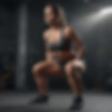Dynamic squat variation showcasing lower body activation