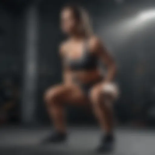 Dynamic squat variation showcasing lower body activation