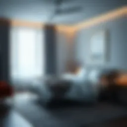 A serene bedroom setting promoting restful sleep.