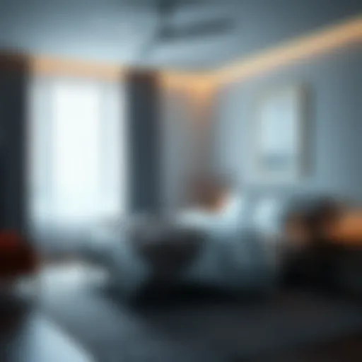 A serene bedroom setting promoting restful sleep.