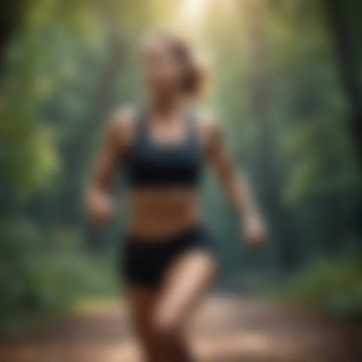 A person engaging in an outdoor workout session