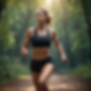 Dynamic Outdoor Exercise for Fitness A person engaging in an outdoor workout session