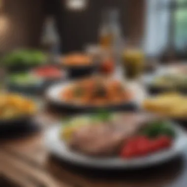 A well-organized meal plan on a table