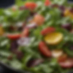 Close-up of a fresh, colorful salad rich in nutrients