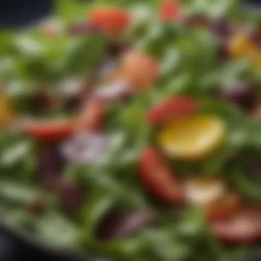 Close-up of a fresh, colorful salad rich in nutrients