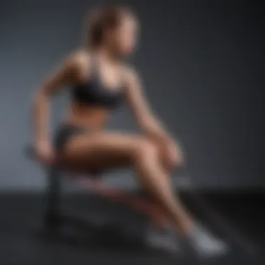 Illustration of a person doing seated leg extensions with resistance bands