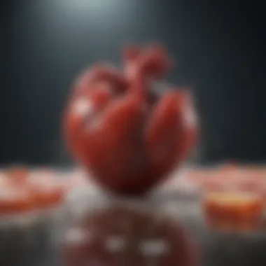 Sugar's Contribution to Heart Disease Creative illustration showcasing sugar's role in heart disease development