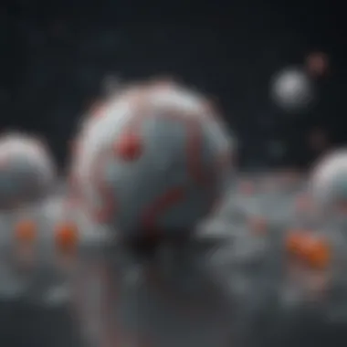 Cellular Damage Caused by Sugar Molecule Illustration depicting sugar molecule wreaking havoc on cells