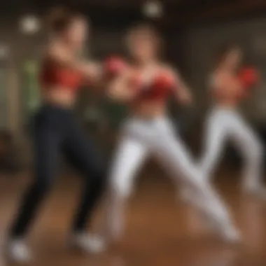 Inspiring Tae Bo Class with Expert Instructor Tae Bo instructor leading a class