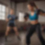 Dynamic Tae Bo workout with kettlebells