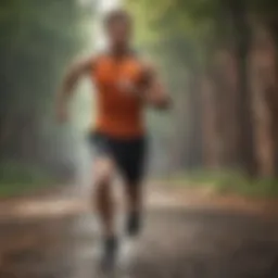 Dynamic action of a runner in a HIIT session