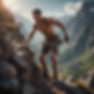 High-Energy Mountain Climbers Focused athlete executing a series of mountain climbers for cardio.