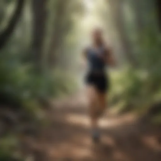 Runner on a scenic trail