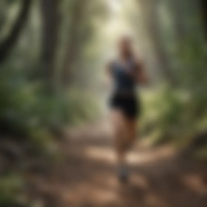 Runner on a scenic trail