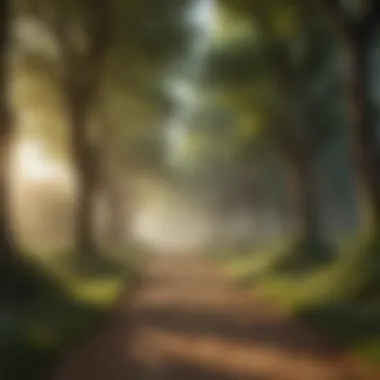 The Path to Transformation and Well-Being A path lined with trees symbolizing a journey
