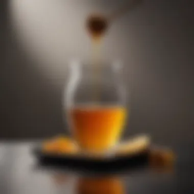 Balancing Health: Vinegar vs. Honey An artistic representation of a balanced scale with vinegar and honey on each side, symbolizing their roles in health