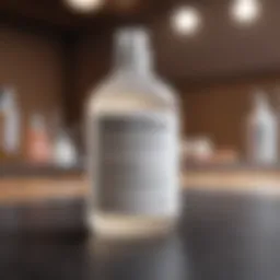 Hydrogen peroxide bottle against a dental backdrop