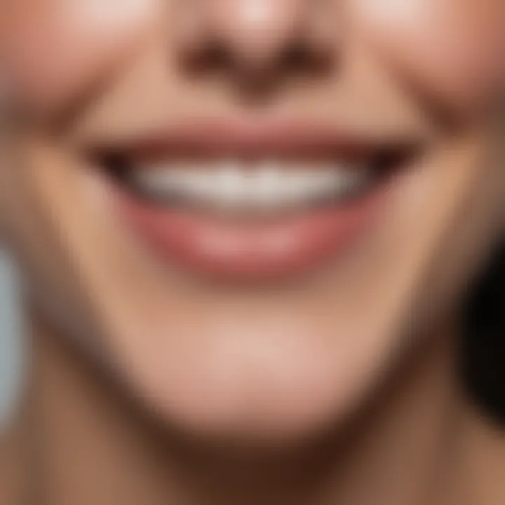 Before and after teeth whitening with hydrogen peroxide