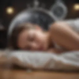 Illustration depicting the influence of circadian rhythms on sleep quality