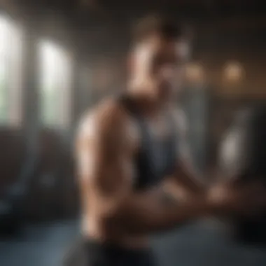 A dynamic workout scene highlighting BCAA use.