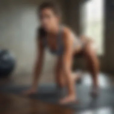 Woman performing bodyweight exercises for lower body toning