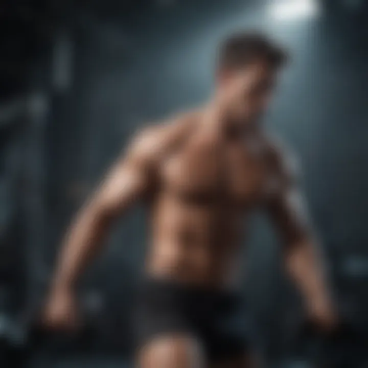 Abstract depiction of strength training showing muscles being challenged and toned