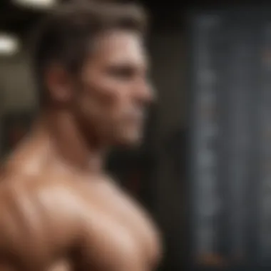 Progress tracking chart showcasing bodybuilding achievements
