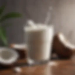 Creamy Coconut Milk in a Glass