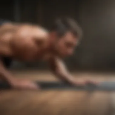 Man doing planks to strengthen abdominal muscles