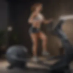 Sleek elliptical machine for home workout