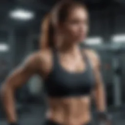Woman doing intense workout