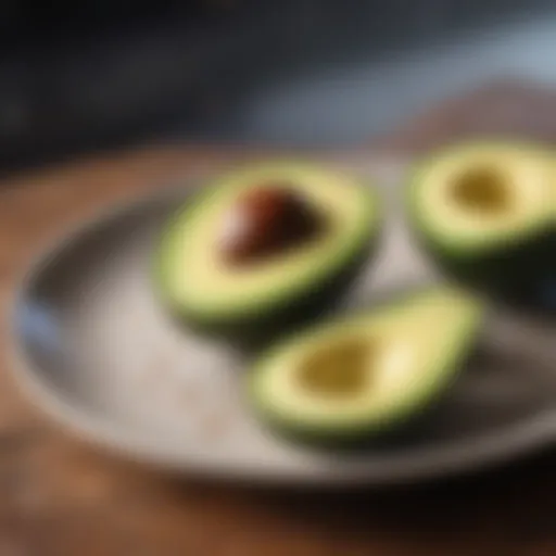 Fresh Avocado Slices on a Plate