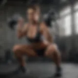 Athlete performing a weighted squat