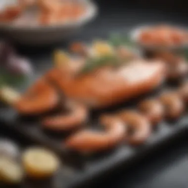 Fresh fish and seafood selection