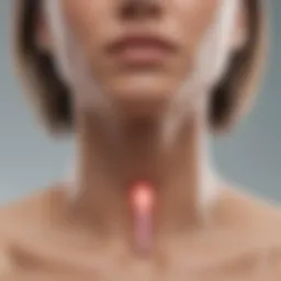 Thyroid gland illustration highlighting its role in hormonal balance.