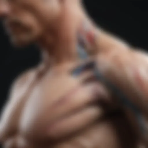 Illustration depicting the anatomy of the shoulder joint