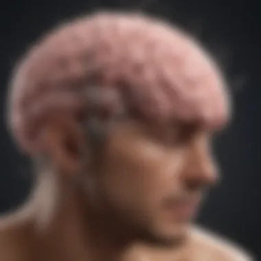 Conceptual illustration of brain neurons and hormone imbalance