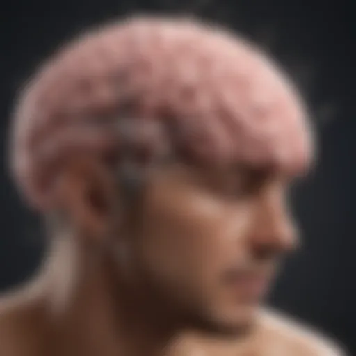 Conceptual illustration of brain neurons and hormone imbalance