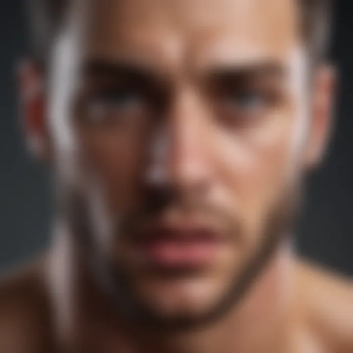 Abstract depiction of stress and anxiety affecting male libido
