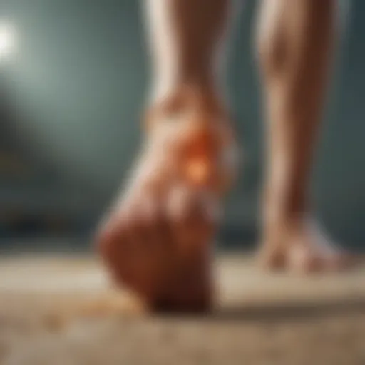 Illustration depicting nerve damage as a cause of foot numbness