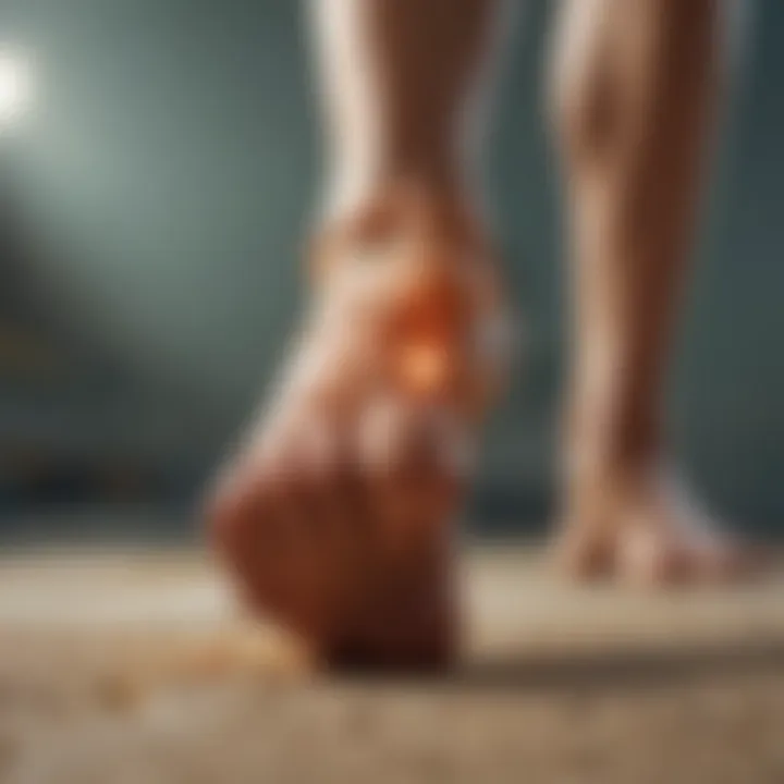 Illustration depicting nerve damage as a cause of foot numbness