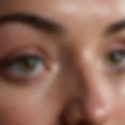 A close-up view of dark circles under the eyes highlighting common concerns