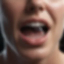 Illustration of mouth hydration process