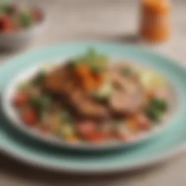 Colorful plate showcasing low-carb meals