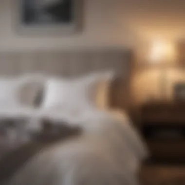 Serene Bedroom Environment A serene bedroom environment with a bedside clock showing late-night hours.