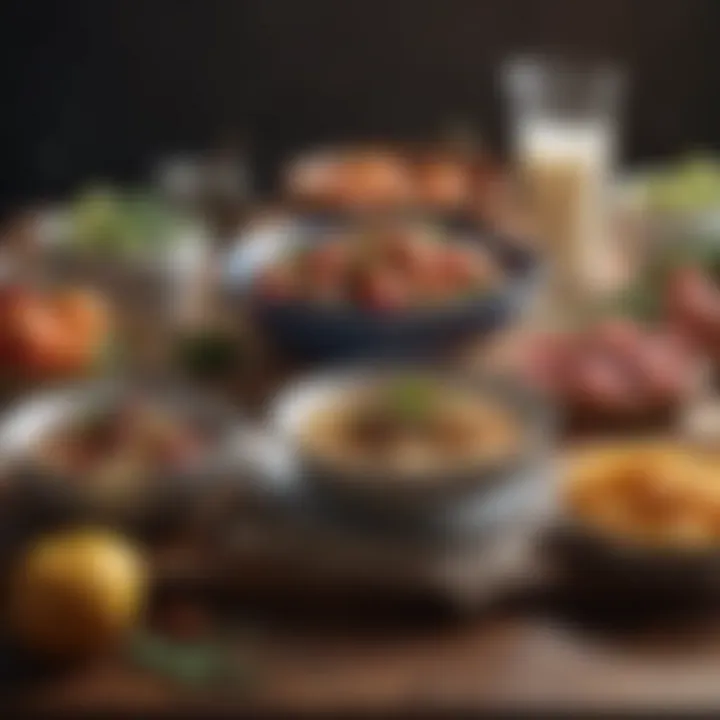 A nutritious meal laid out, representing healthy eating habits for energy.